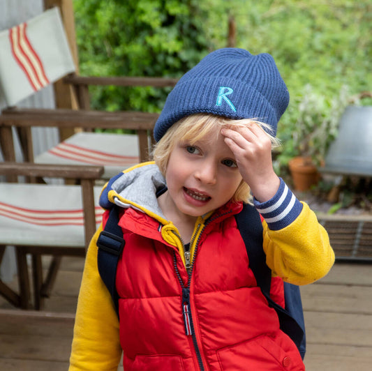 Junior Personalised Embroidered Beanie Hat, Multiple Choices Available