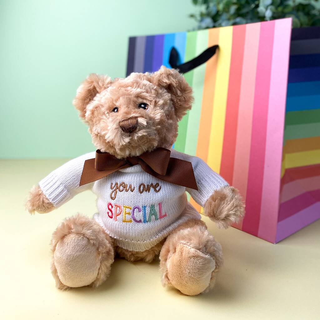 Keeleco Recycled Dougie Caring Bear 'You Are Special', Beige