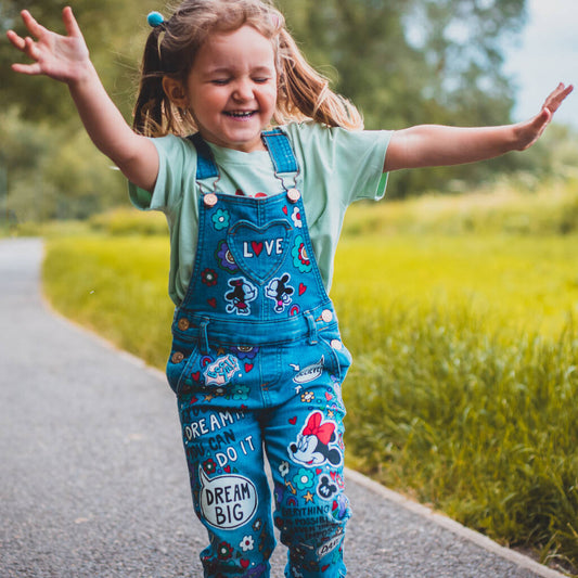 Kids Personalised Hand Painted Dungarees, Multi-Coloured