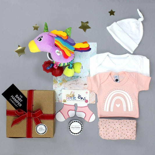 Luxury Baby Girl Gift Hamper Large Box - New Baby Gift, Pink