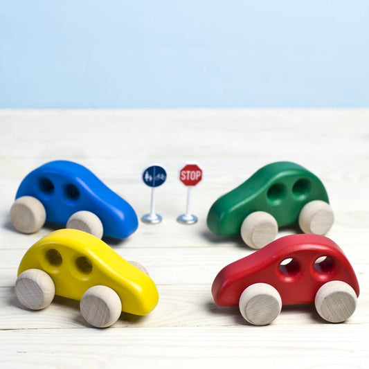 Handcrafted Mini Wooden Car, Multi-Coloured