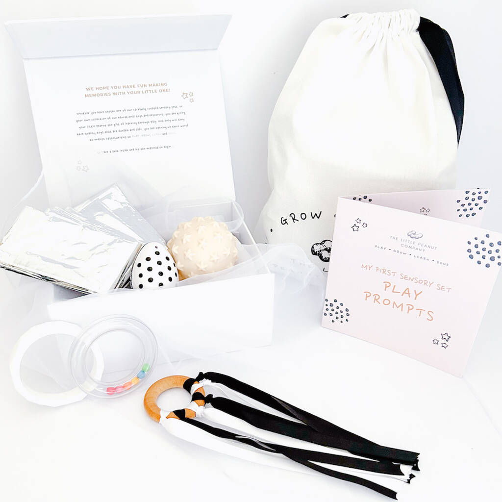 My First Newborn Sensory Box Baby Gift For Newborns, Black/White