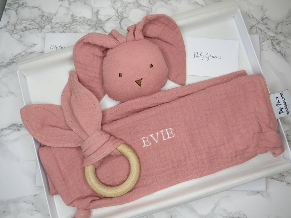 Personalised Bunny Comforter And Teether