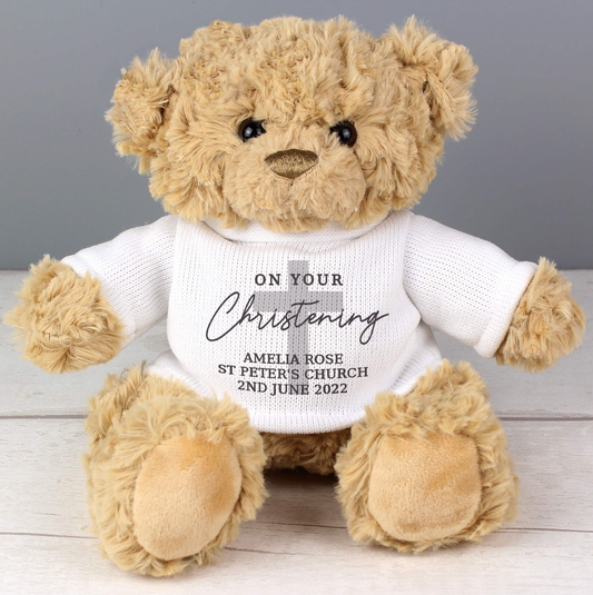 Personalised Christening Teddy Bear Gift