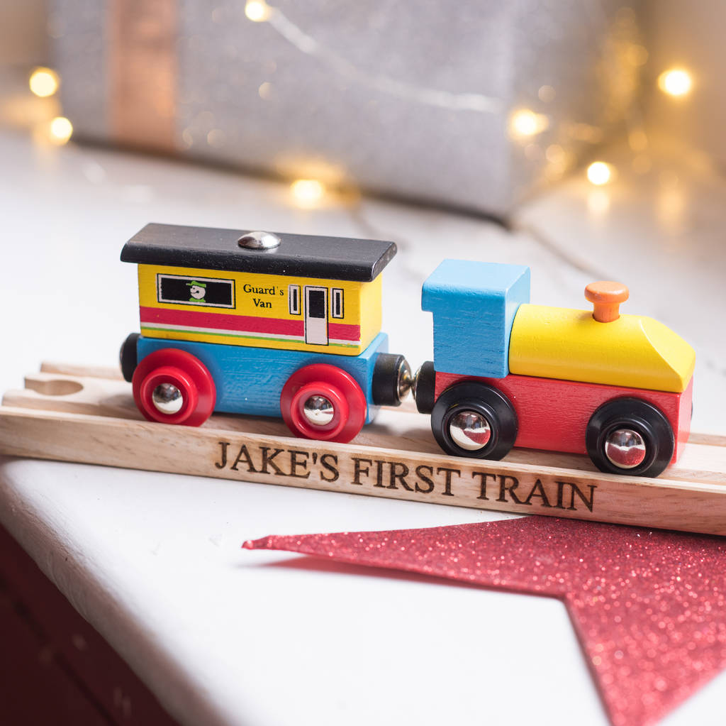 Personalised Track And Wooden Train, Red