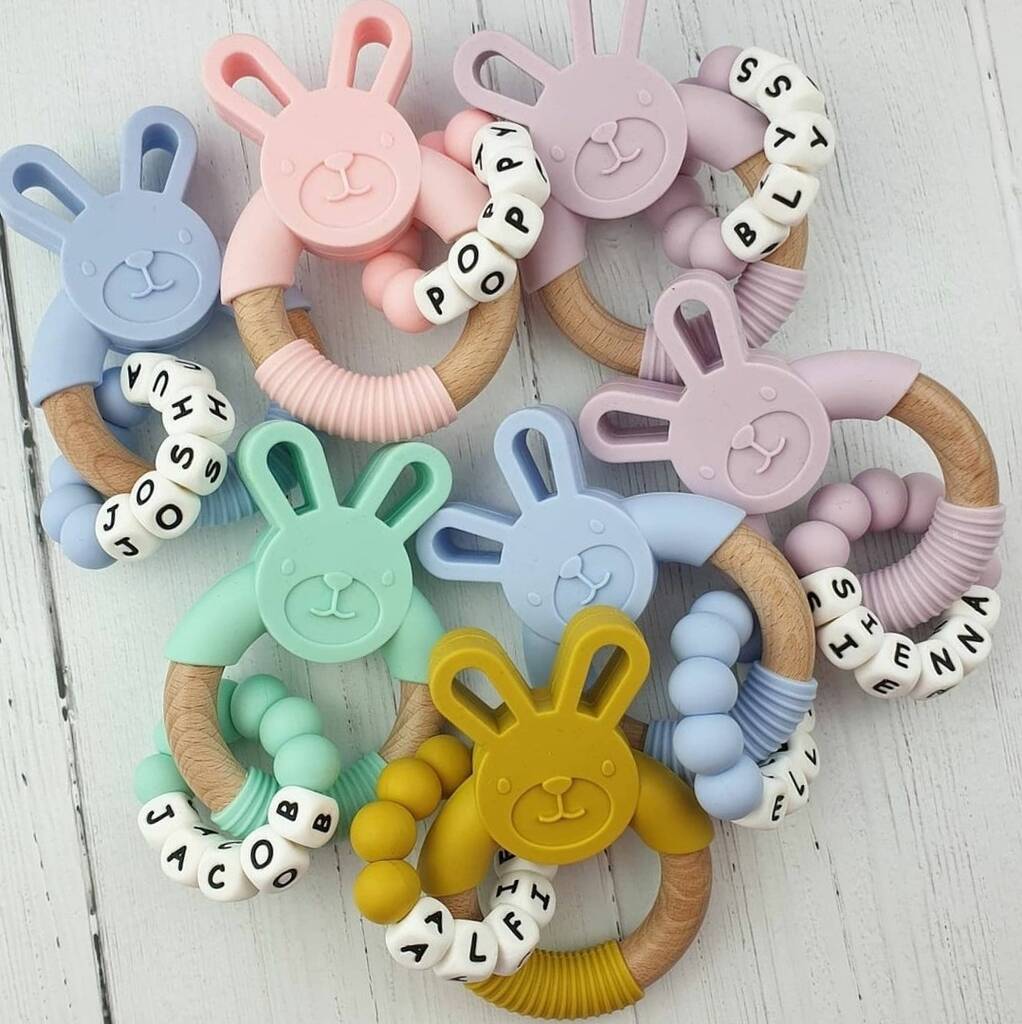 Personalised Bunny Teether