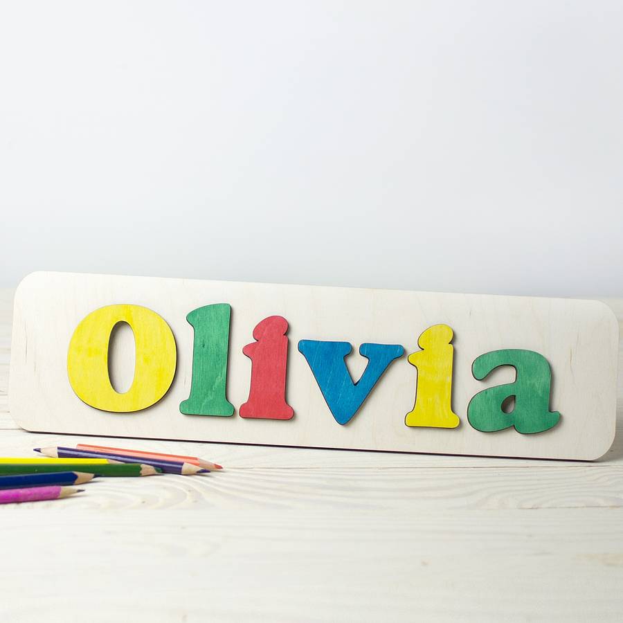 Personalised Name Puzzle, Multi-Coloured