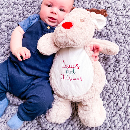 Personalised Reindeer Christmas Soft Toy