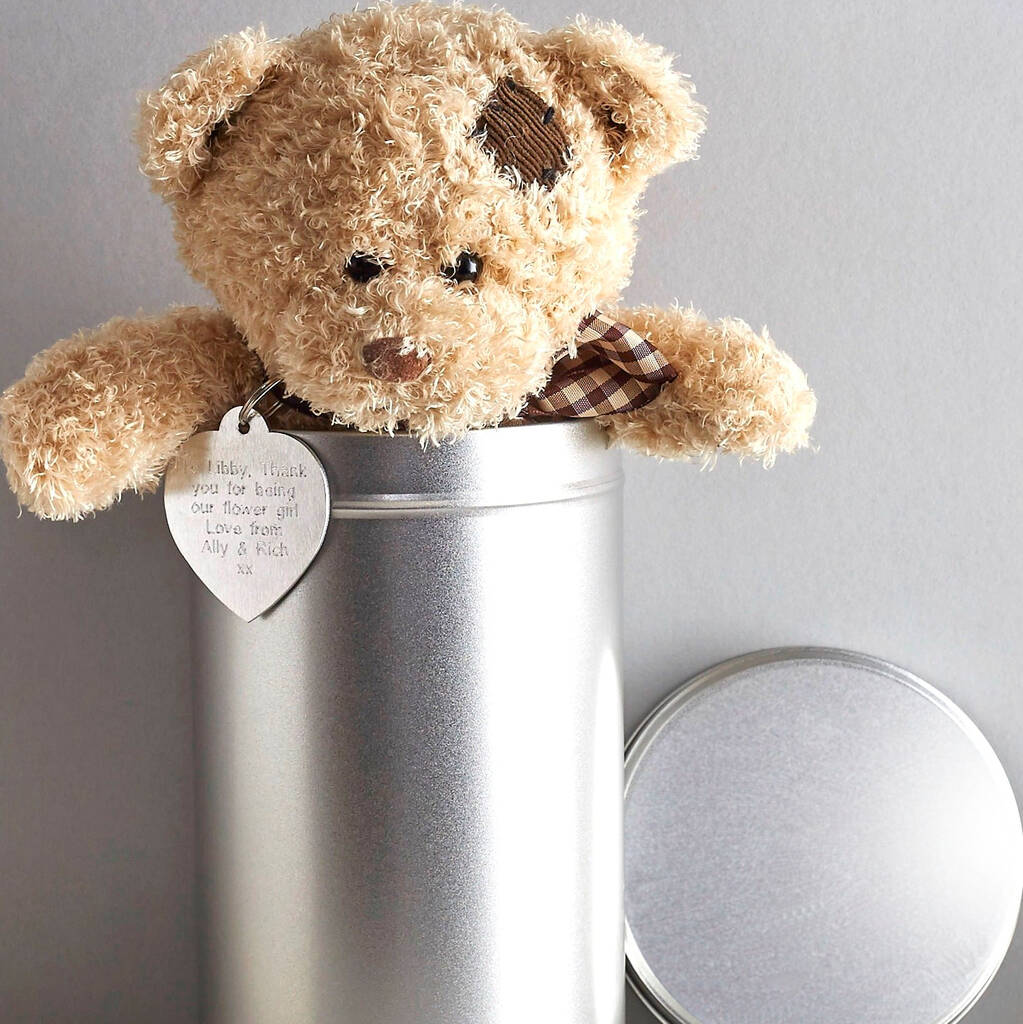 Personalised Teddy In A Tin