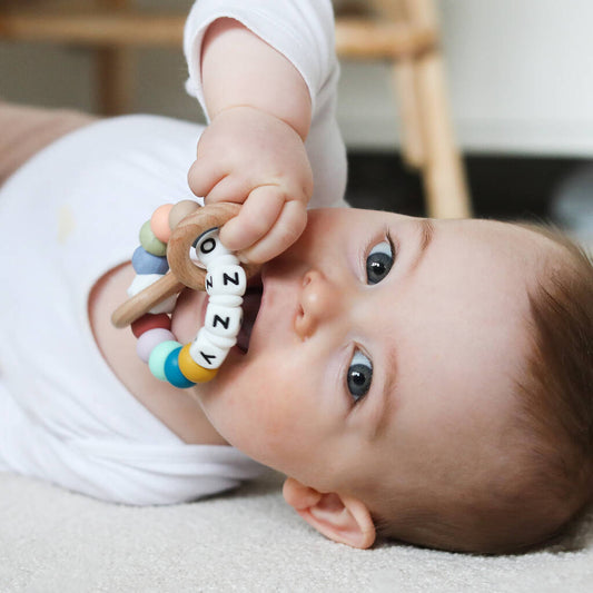 Rainbow Teething Rattle