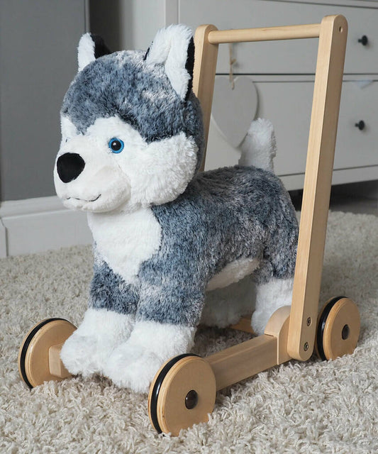 Husky Push Along Baby Walker, Grey