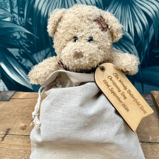 Personalised Teddy Bear In A Bag