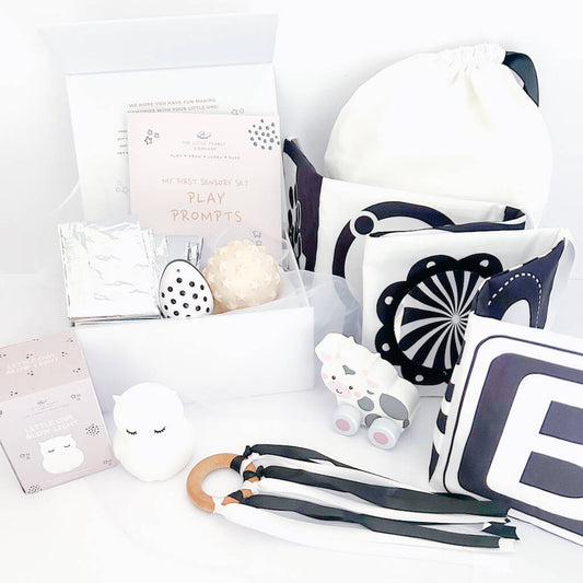 The Ultimate Discovery Bundle Newborn Baby Gift Set, Black/White