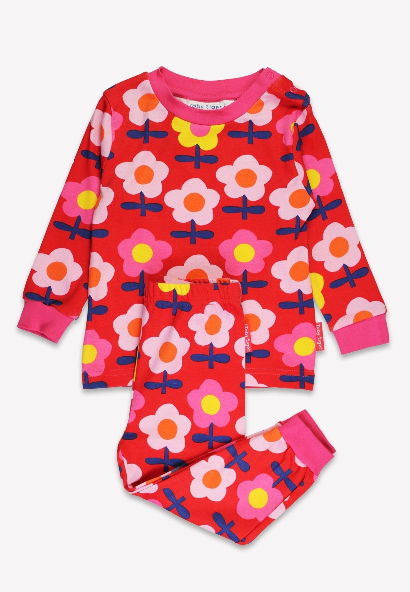 Organic Pink Flower Print Pyjamas