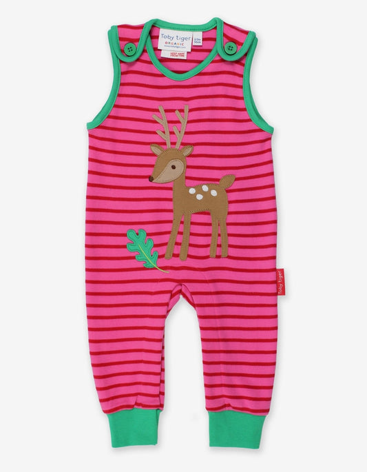 Organic Fawn Applique Slungarees