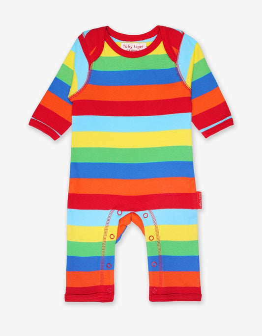 Organic Multi Stripe Sleepsuit