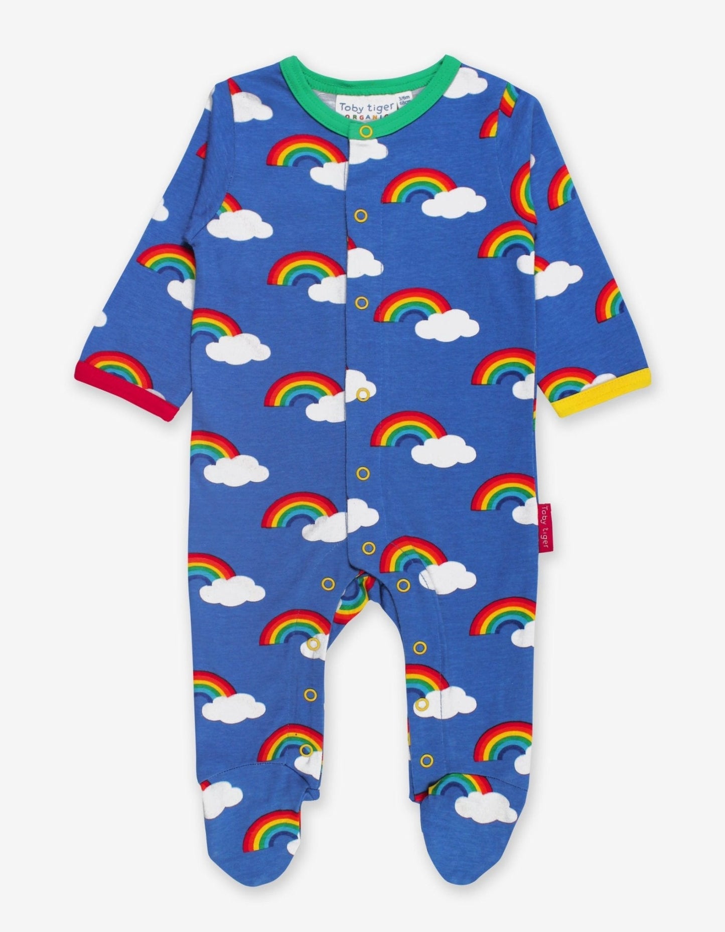 Organic Rainbow Print Babygrow