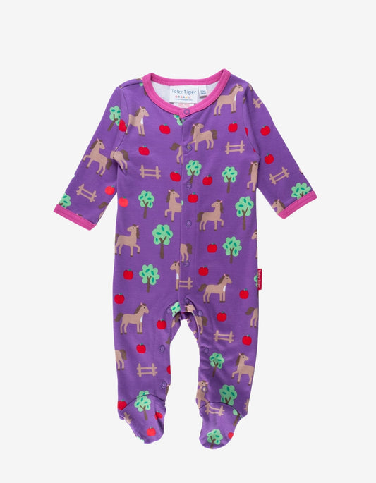 Organic Horse Print Babygrow