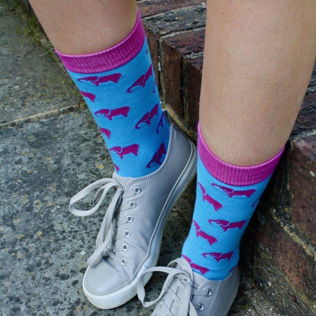 Pink Elephant Bamboo Socks