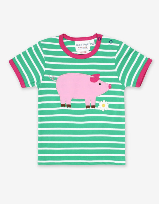 Organic Pig Applique T-Shirt