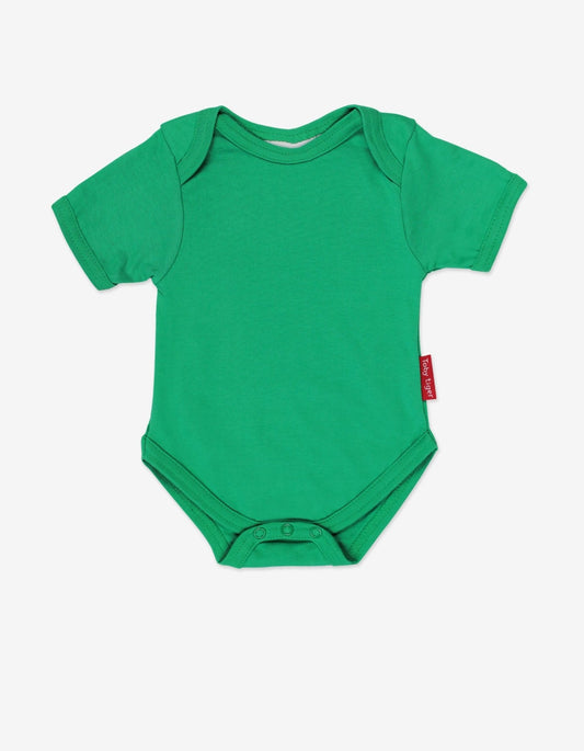 Organic Green Basic Short-Sleeved Baby Body