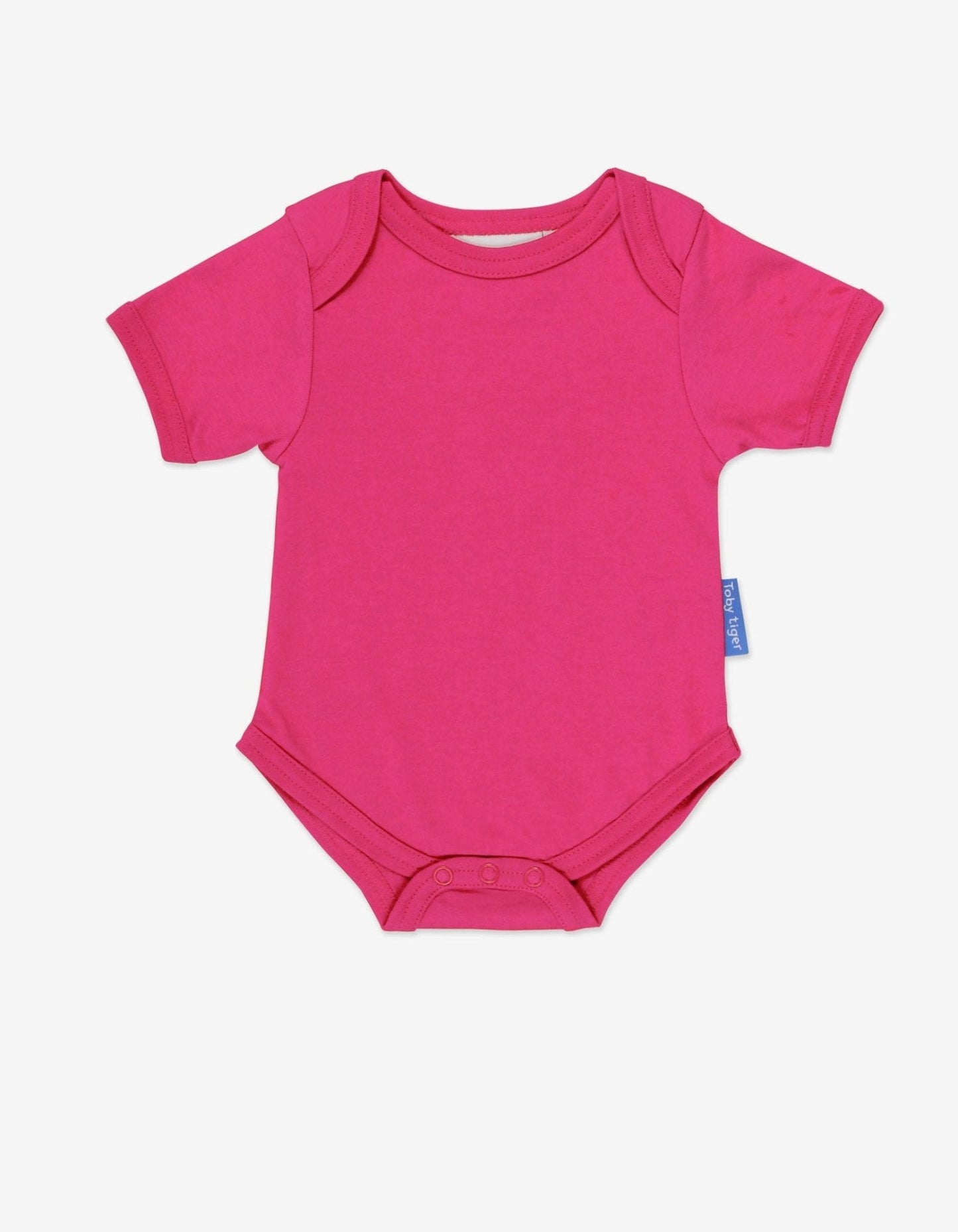 Organic Pink Basic Short-Sleeved Baby Body