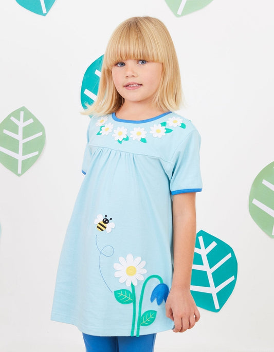 Organic English Garden Applique T-Shirt Dress