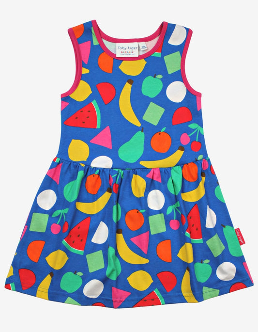 Organic Fruit Print Summer Dress