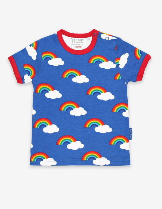 Organic Multi Rainbow Print Short-Sleeved T-Shirt