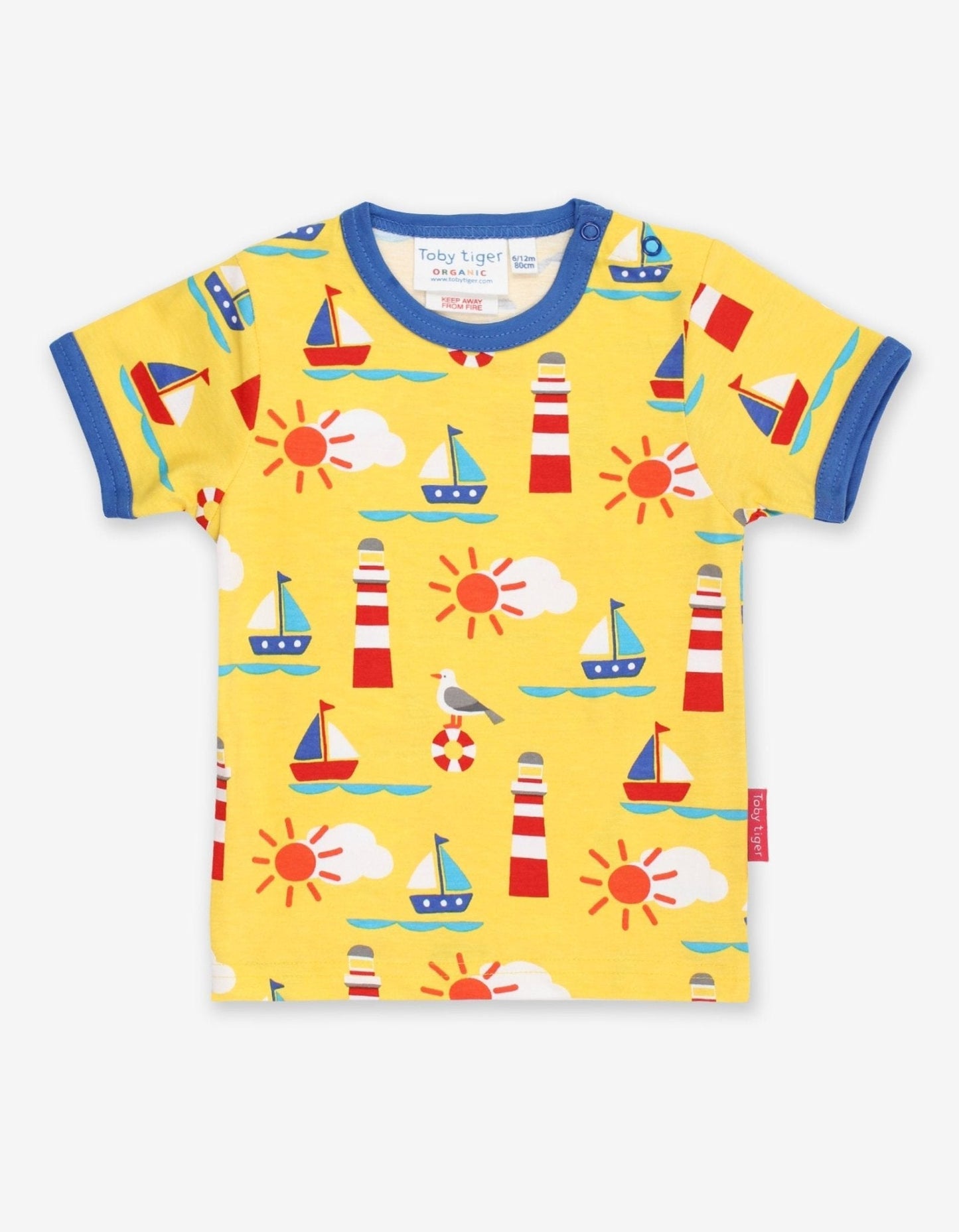 Organic Seaside Print T-Shirt