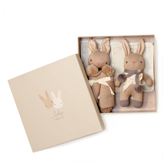 Baby Threads Taupe Bunny Gift Set