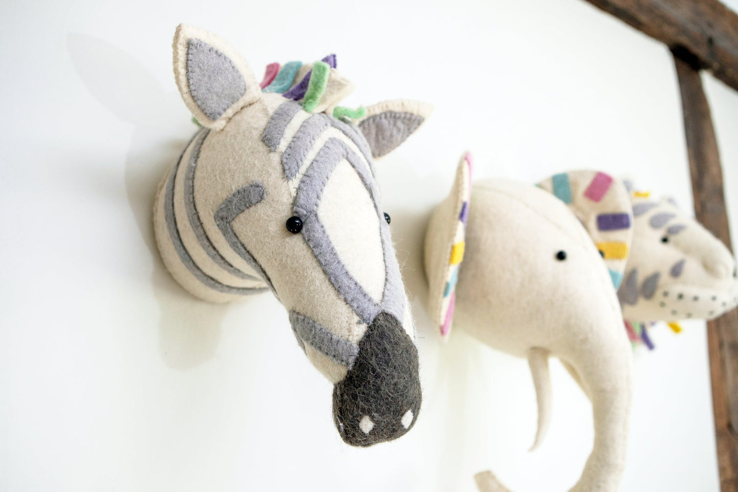 Pastel Safari Zebra Head - Medium