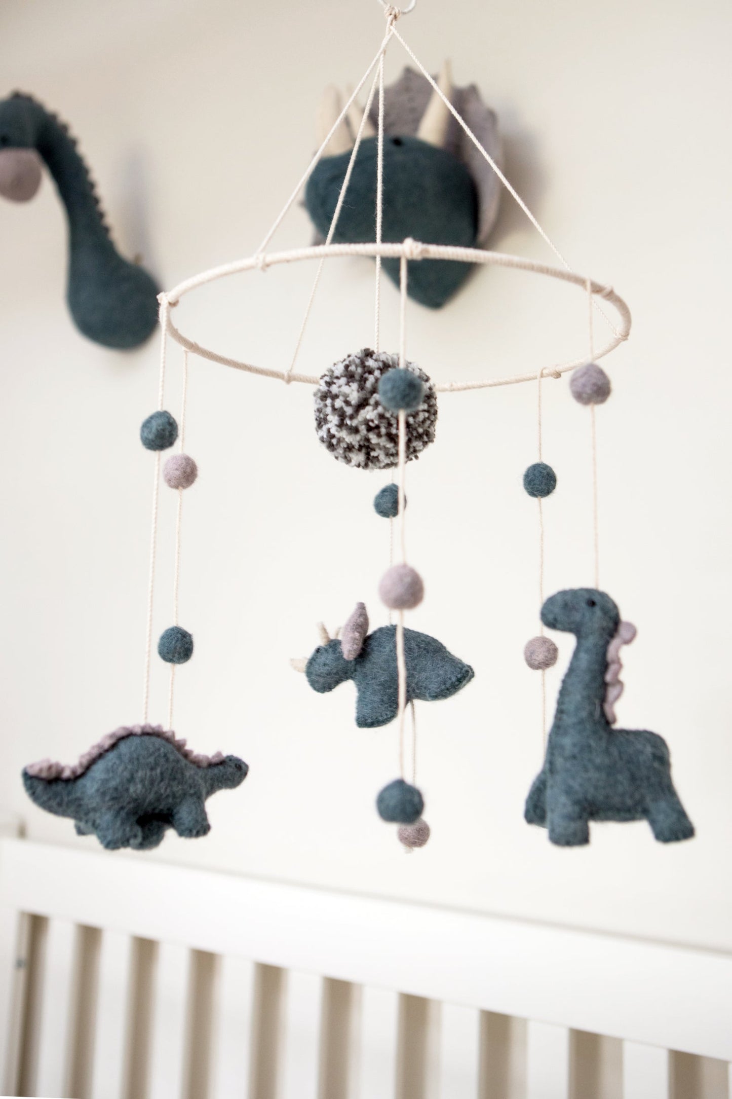 Blue Dinosaur Felt Mobile