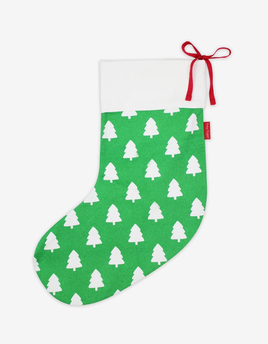 Organic Green Tree Christmas Stocking