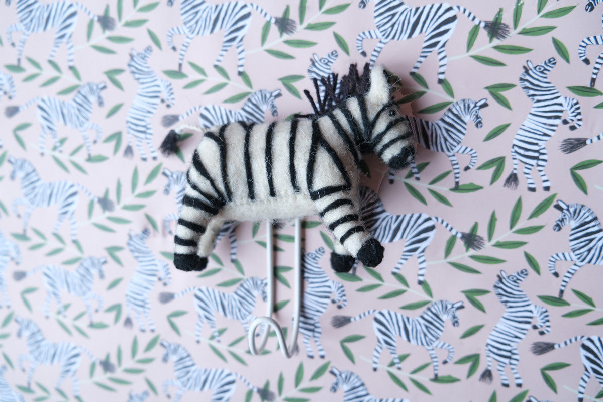 Animal Coat Hook - Zebra