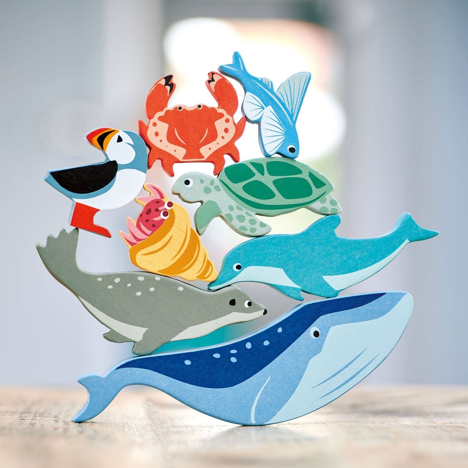 10 Sea Creature Animals & Shelf - Wooden CDU + product - ELLIE