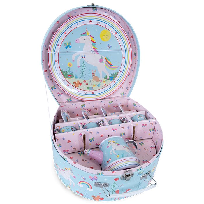 11 Piece Musical Tea Set - Rainbow Fairy - Kitchen and Tea Sets - ELLIE