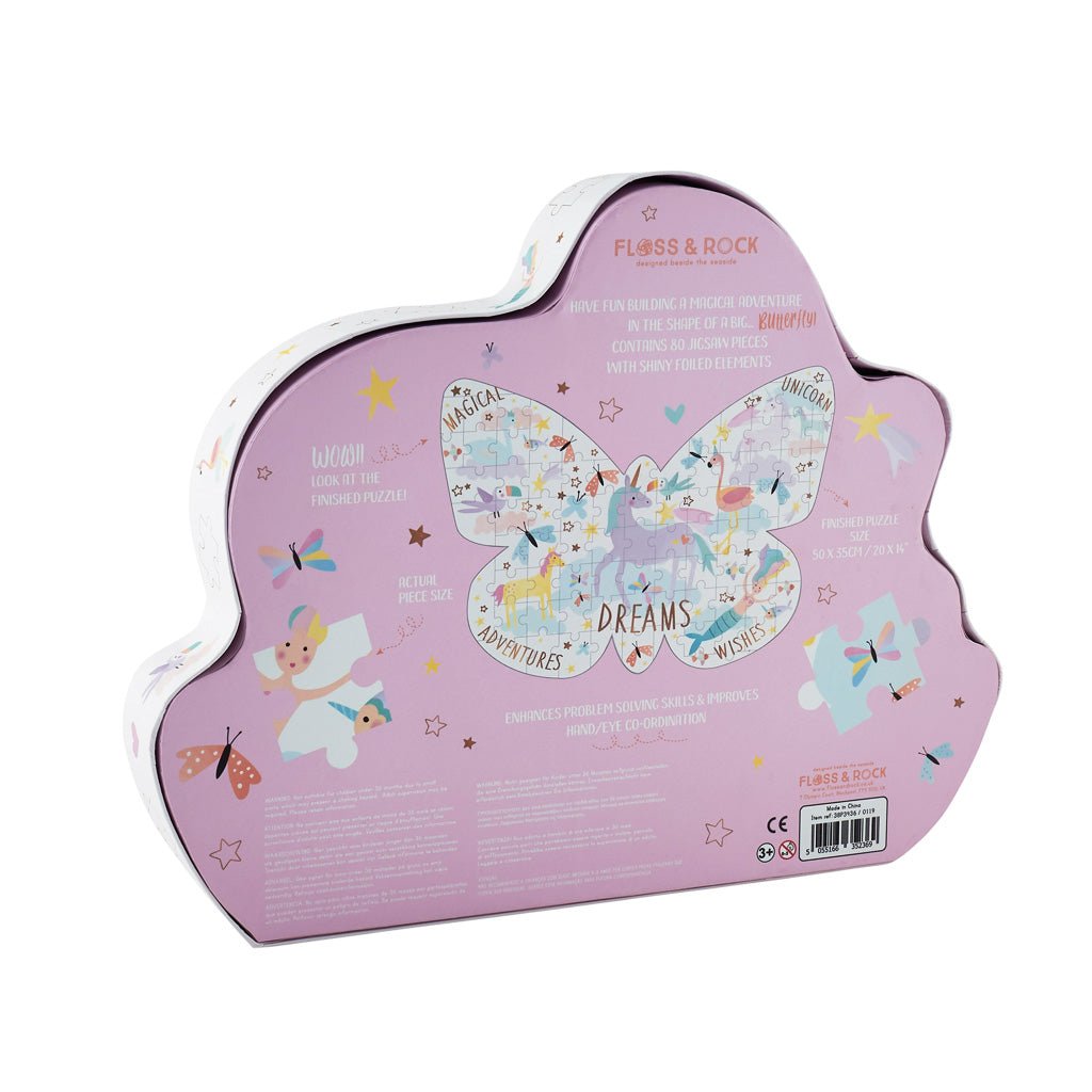 80 Piece " Butterfly" Shaped Jigsaw With Shaped Box - Fantasy - Jigsaws - ELLIE