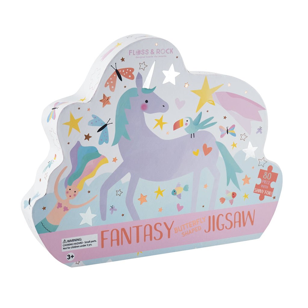 80 Piece " Butterfly" Shaped Jigsaw With Shaped Box - Fantasy - Jigsaws - ELLIE