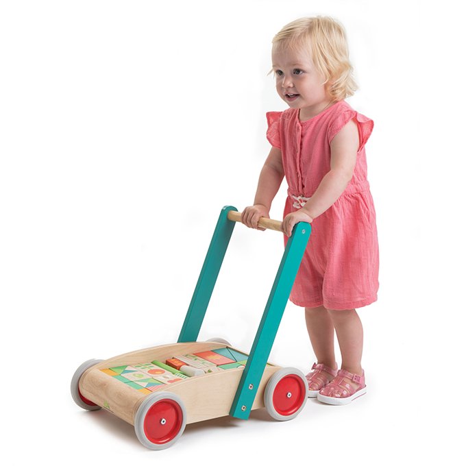 Baby Block Walker - wooden toddler tales - ELLIE