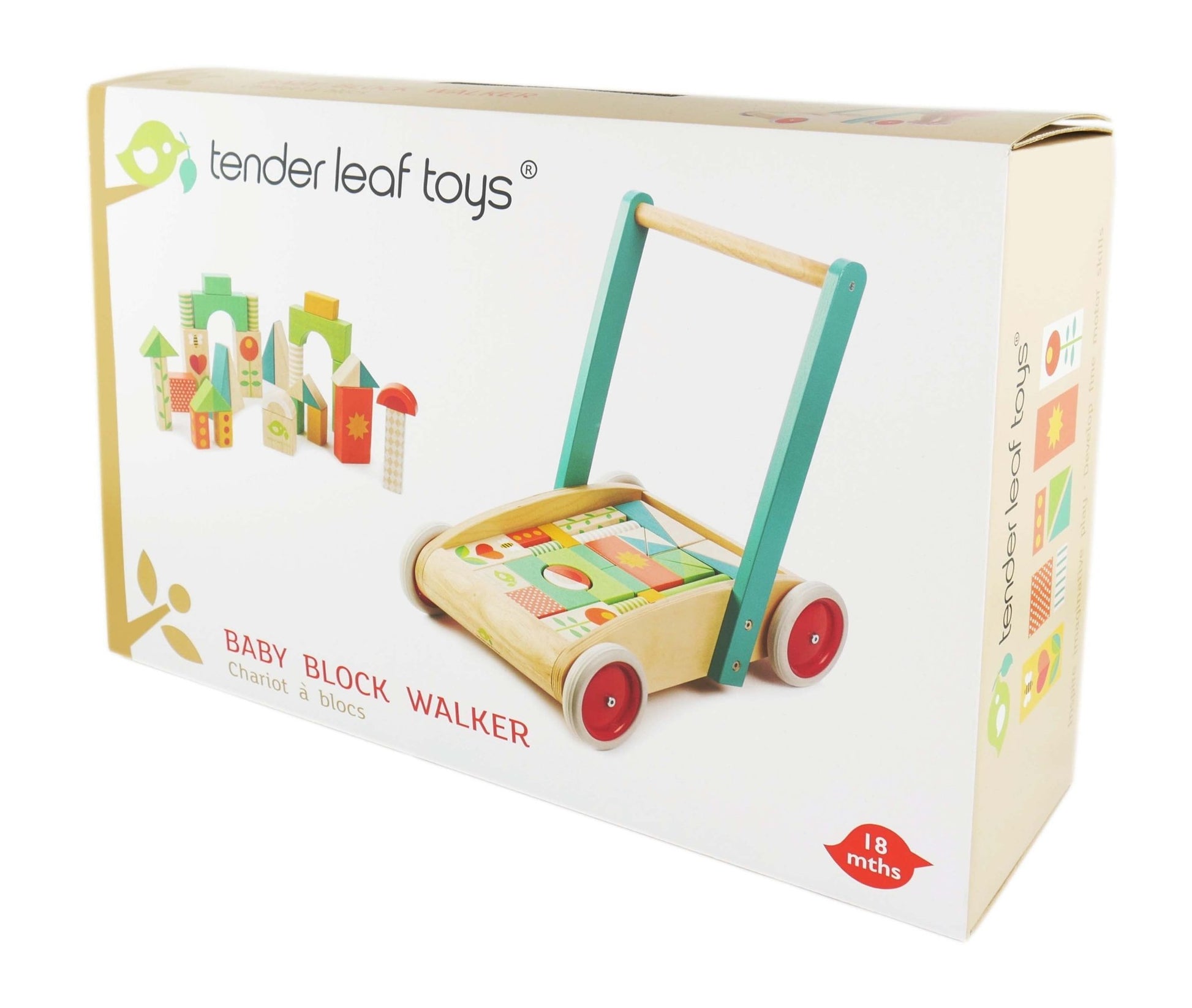 Baby Block Walker - wooden toddler tales - ELLIE