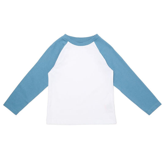 Baseball Tee - Blue - Tops & Tees - ELLIE