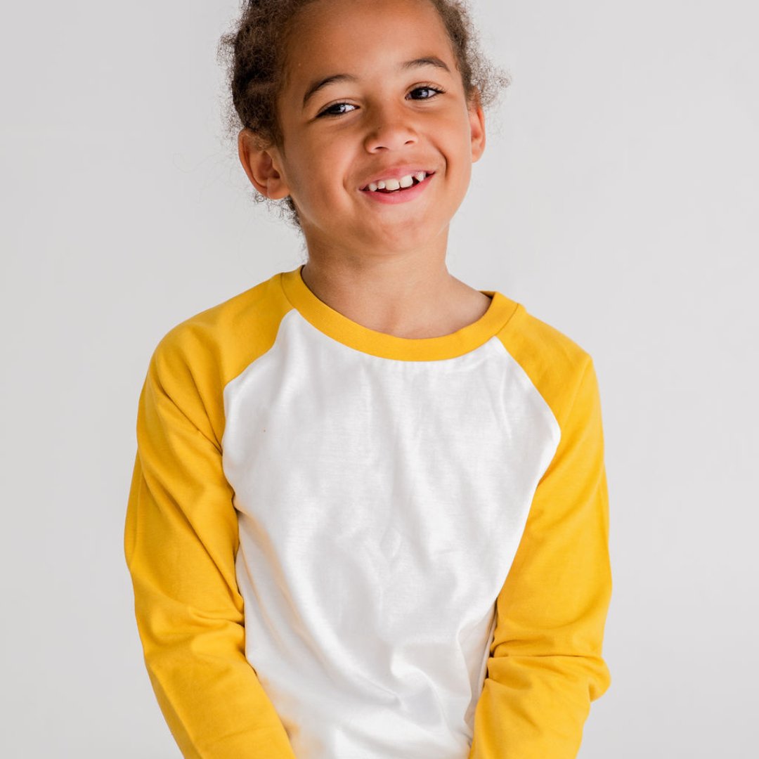 Baseball Tee - Ochre - Tops & Tees - ELLIE