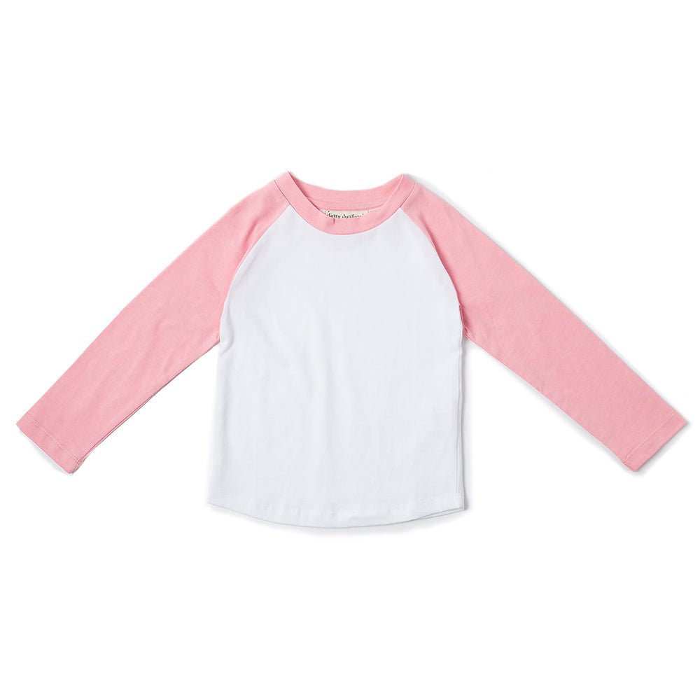 Baseball Tee - Pink - Tops & Tees - ELLIE