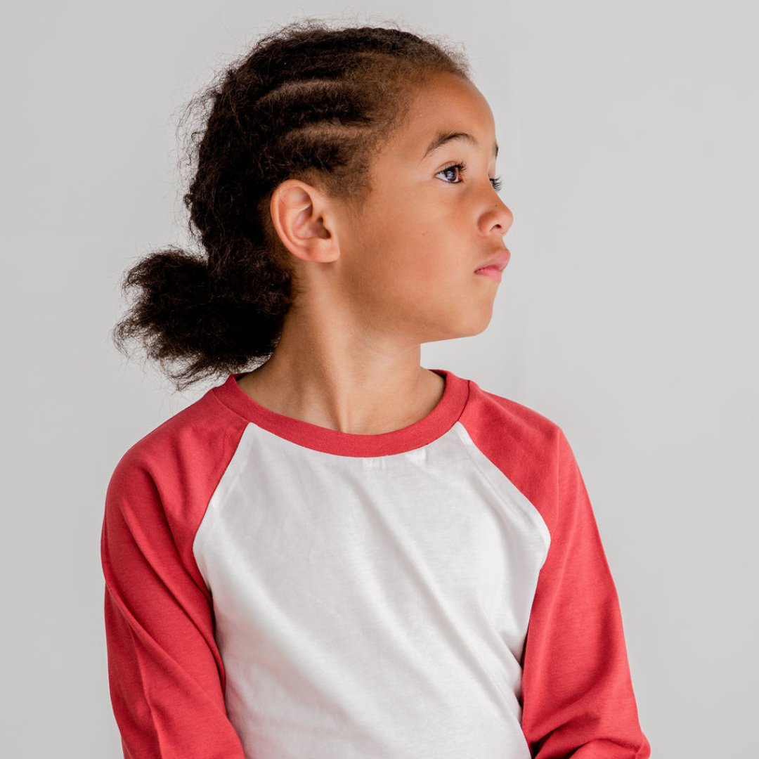 Baseball Tee - Red - Tops & Tees - ELLIE