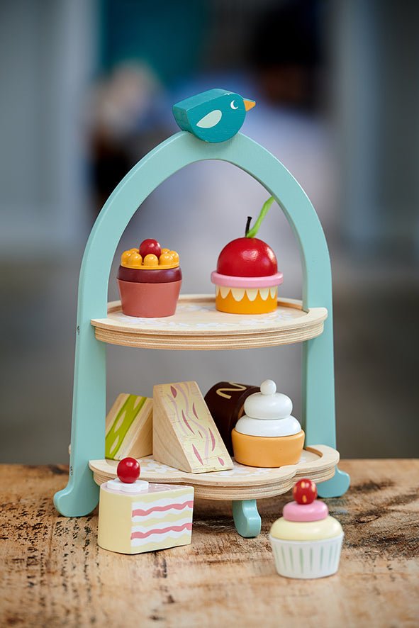 Birdie Afternoon Tea Stand - Wooden pretend play - ELLIE