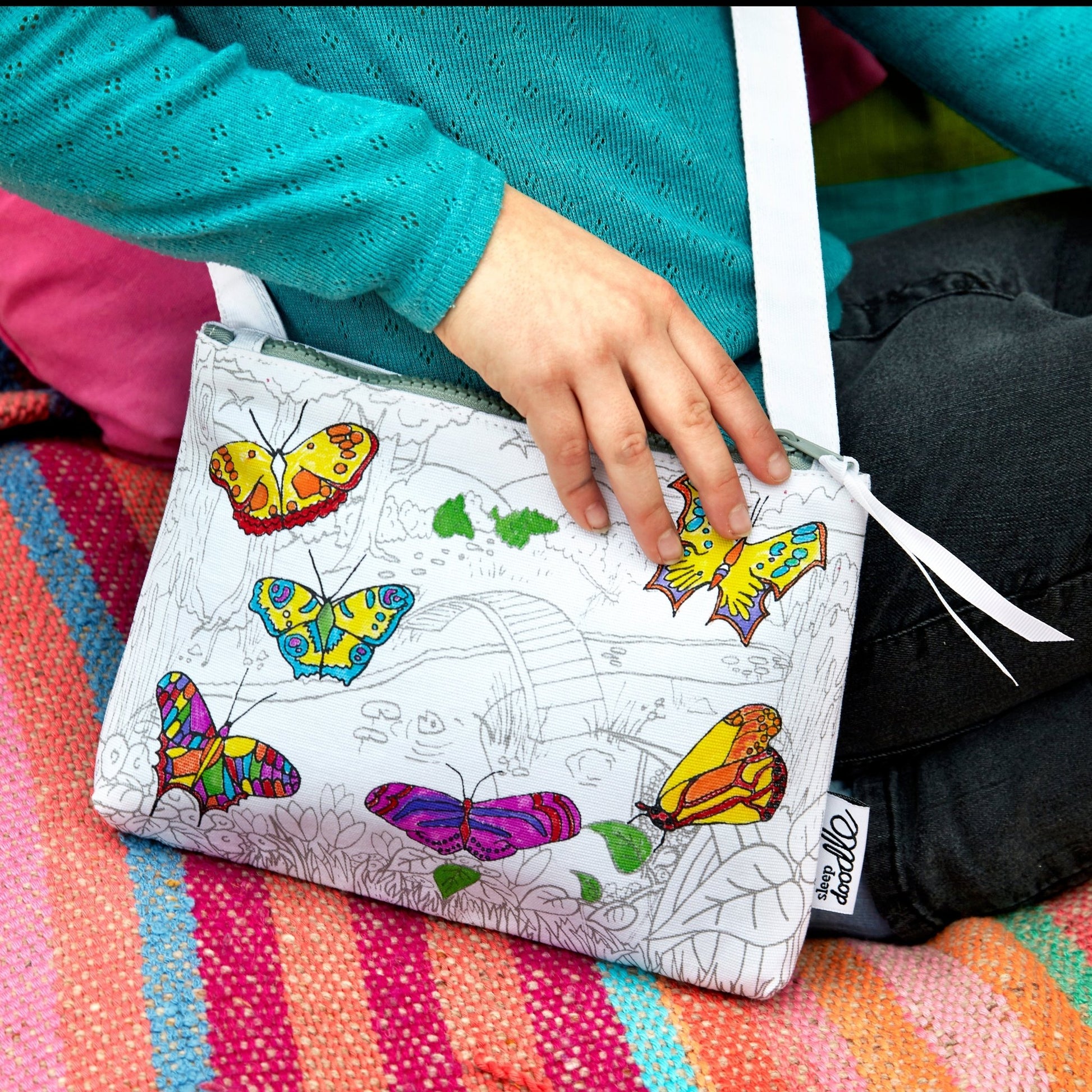 Butterfly Crossbody Bag - Colour in & Learn - Educational Colouring Gifts - ELLIE