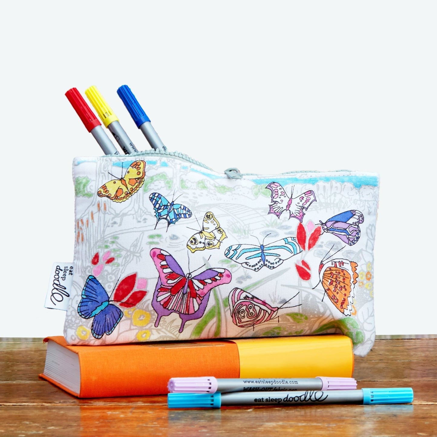 Butterfly Pencil Case - Colour in & Learn - Educational Colouring Gifts - ELLIE