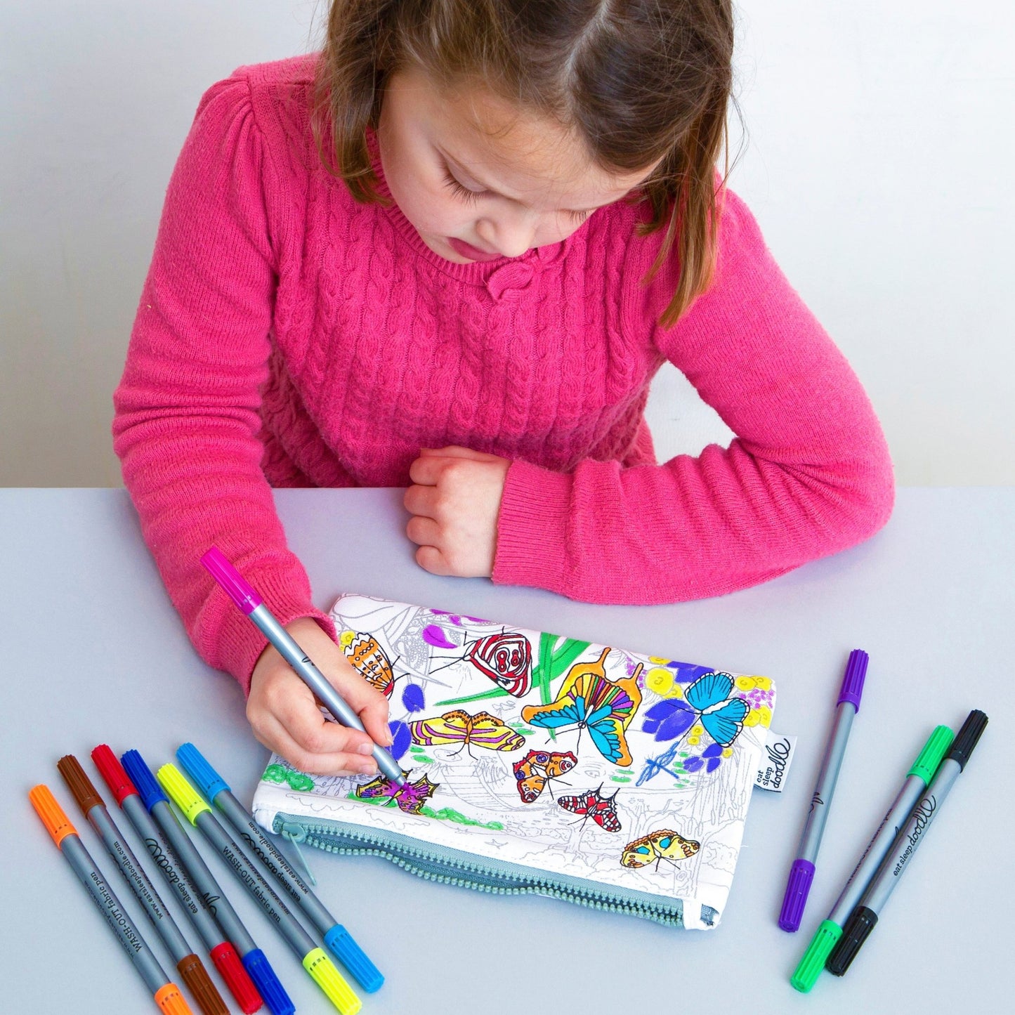 Butterfly Pencil Case - Colour in & Learn - Educational Colouring Gifts - ELLIE