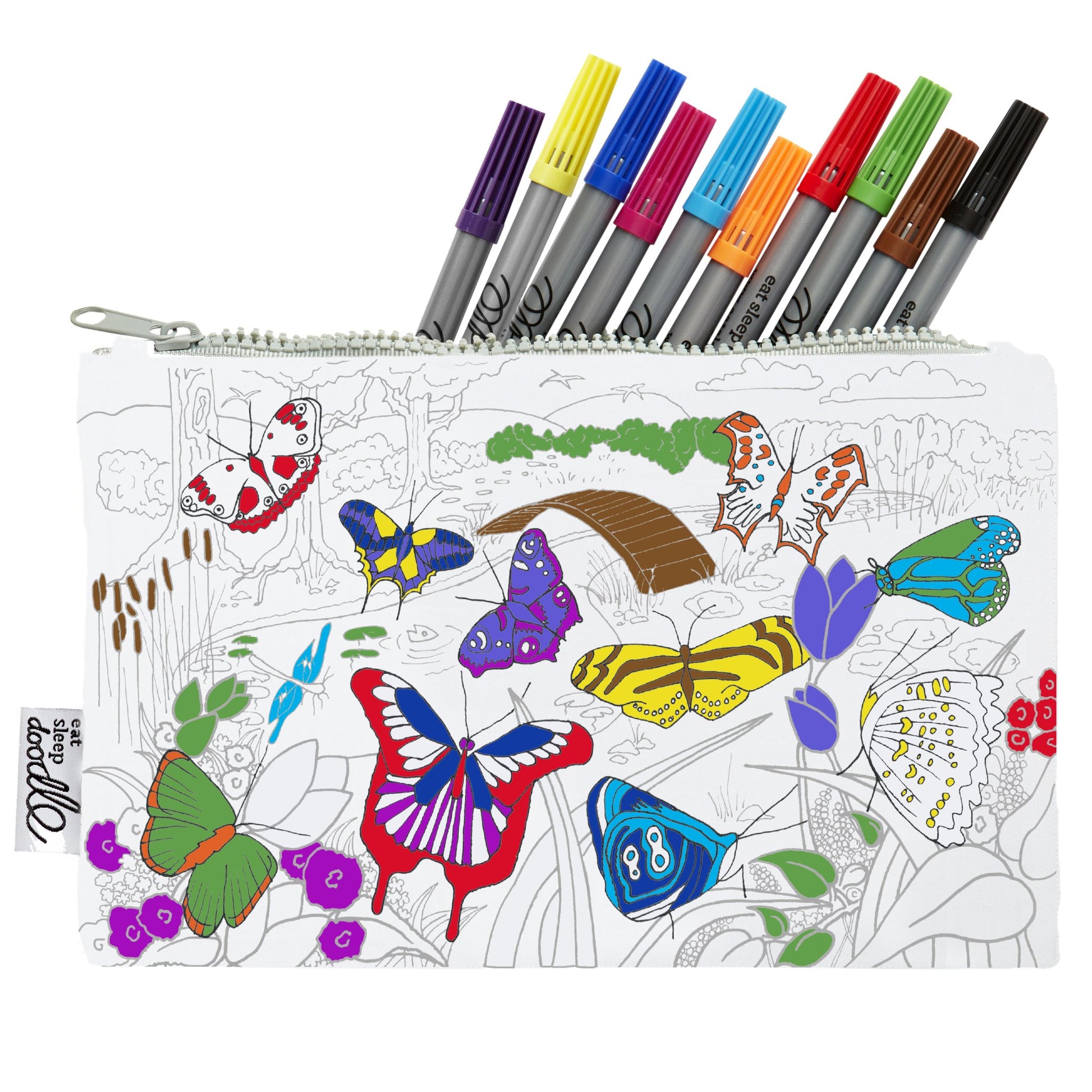 Butterfly Pencil Case - Colour in & Learn - Educational Colouring Gifts - ELLIE